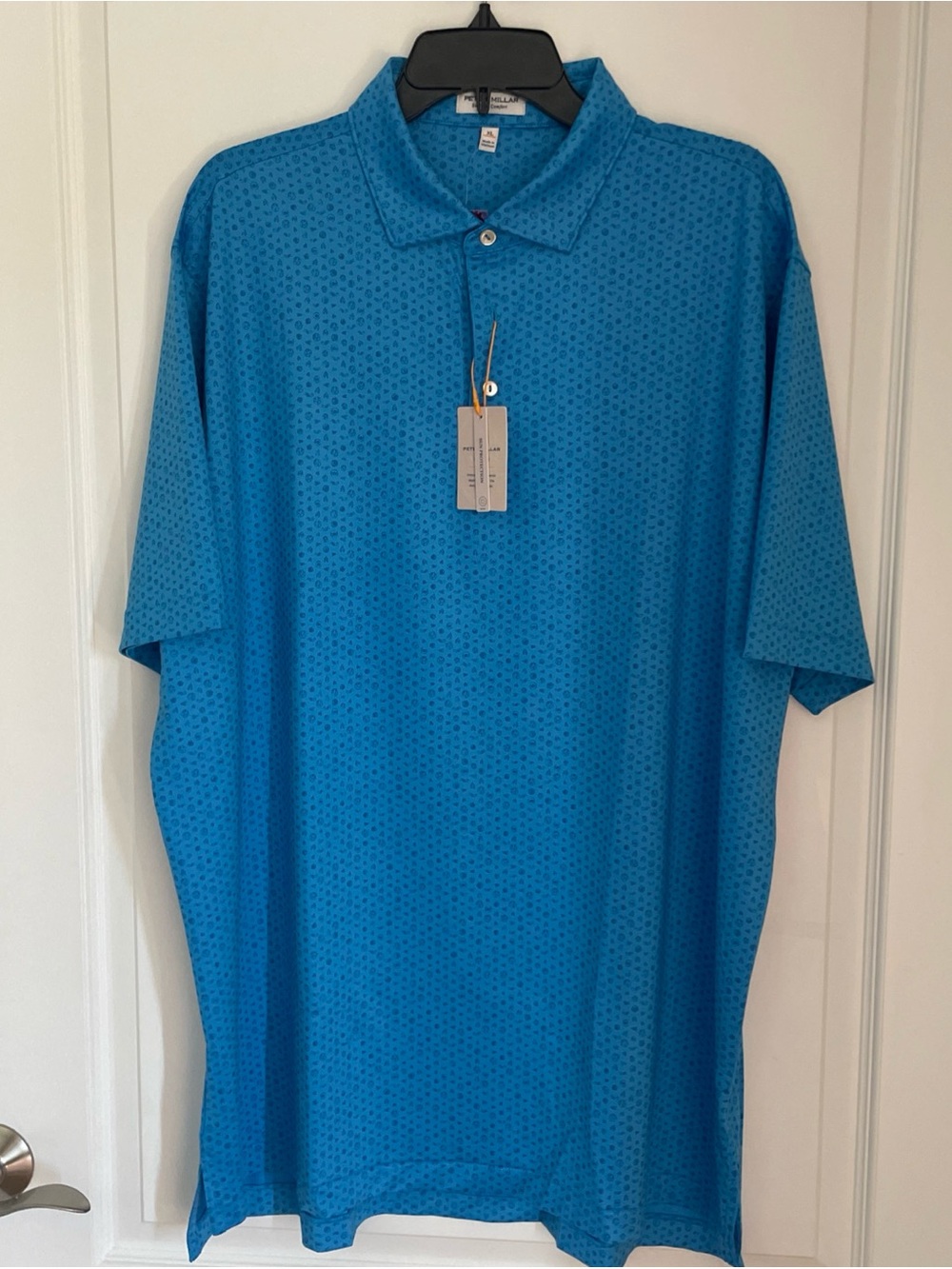 Peter Millar Summer Comfort Performance Jersey Polo Golf size XL NEW Blue